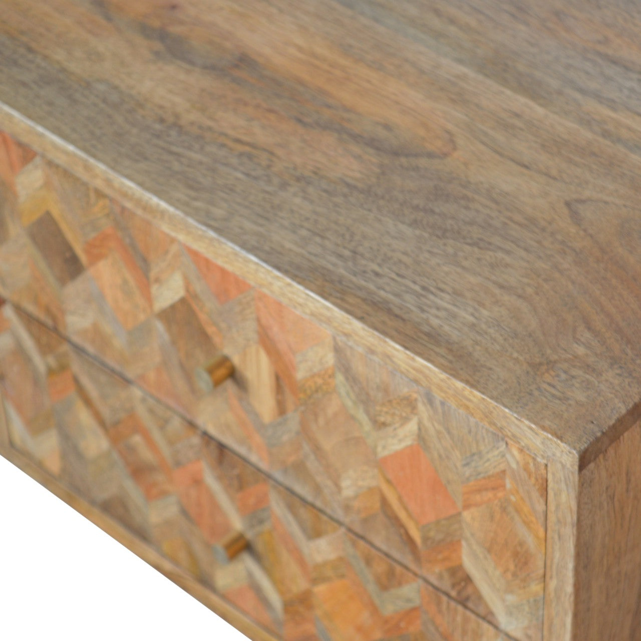 Two Drawer Oak-ish Media Unit