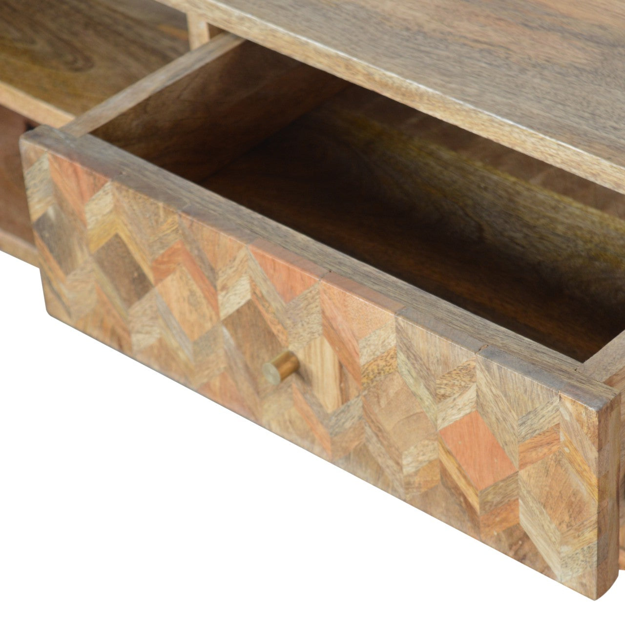 Two Drawer Oak-ish Media Unit