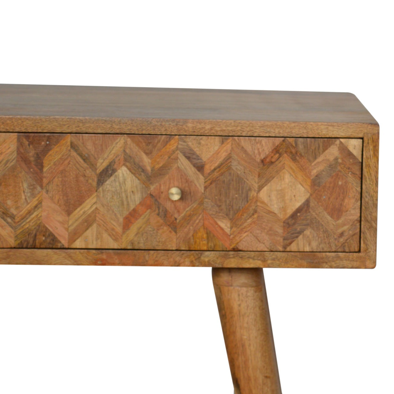 Two Drawer Assorted Oak-ish Console Table