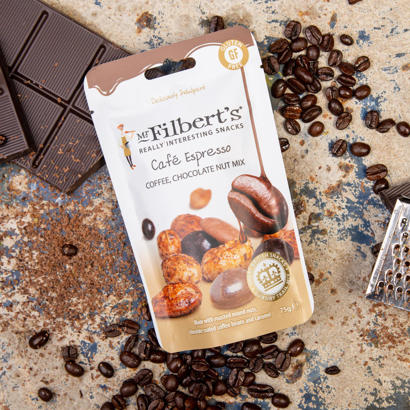 Mr Filbert's Cafe Espresso Coffee, Chocolate Nut Mix (75g)