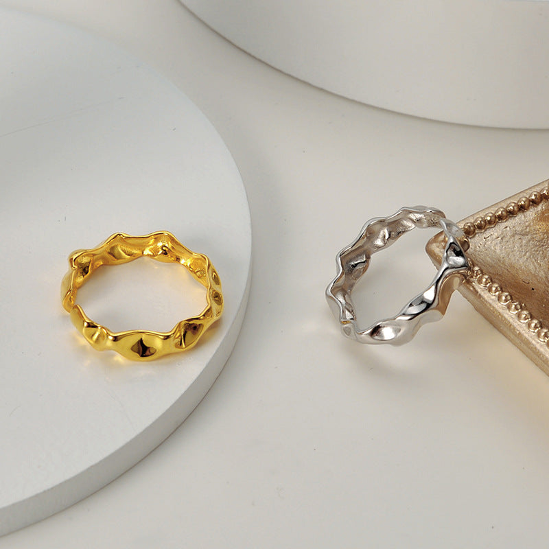 Mimimalist Irregular Sterling Silver Rings