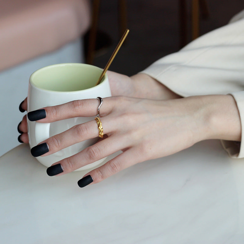 Mimimalist Irregular Sterling Silver Rings