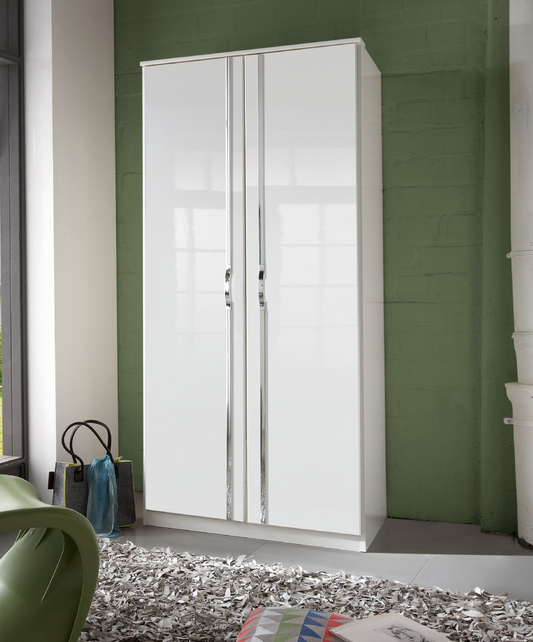White Gloss 2 Door Wardrobe