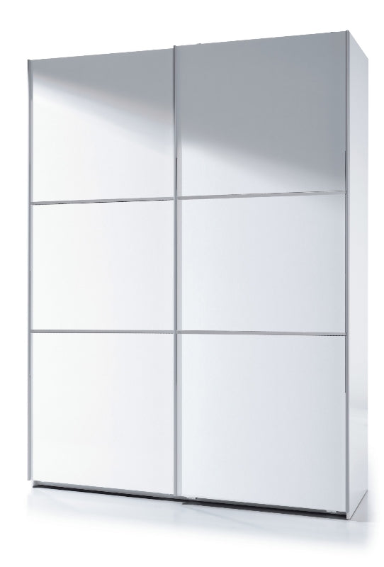 Sliding Door Wardrobe 150cm Gloss White