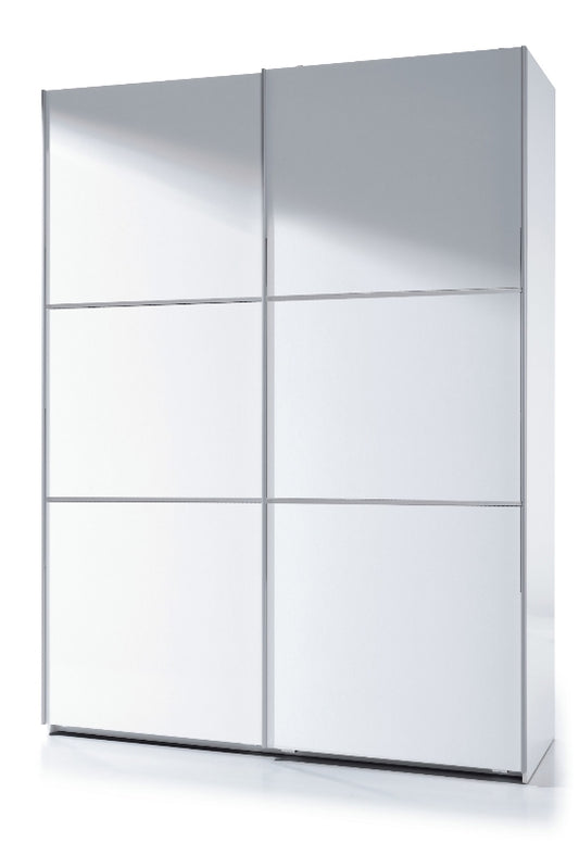 Sliding Door Wardrobe 150cm Gloss White