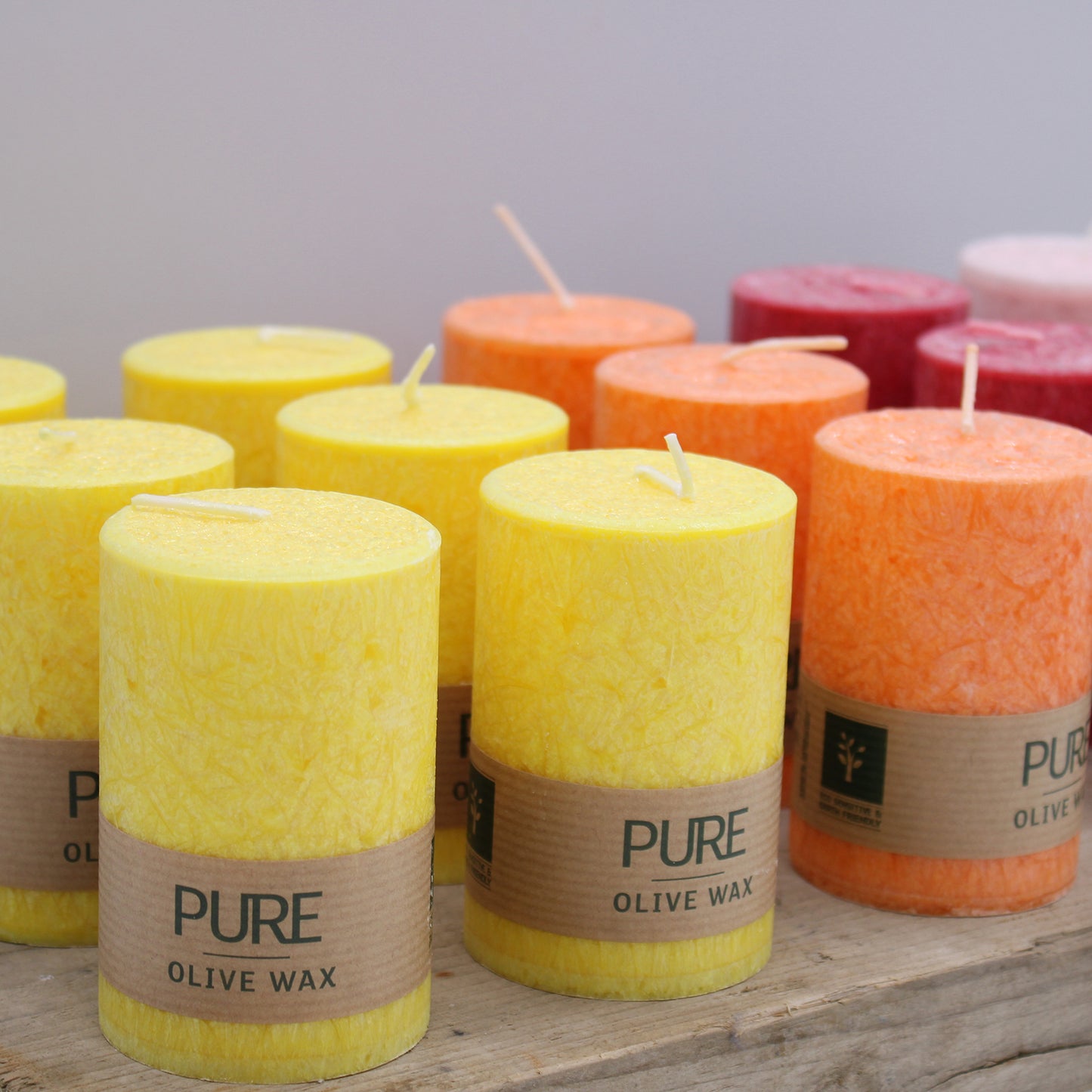 Pure Olive Wax Candle - Orange