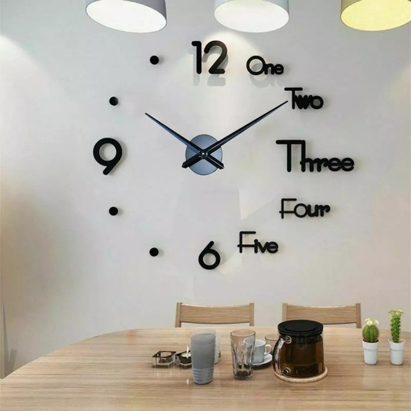Mini Home Self Adhesive Hanging Wall Clock