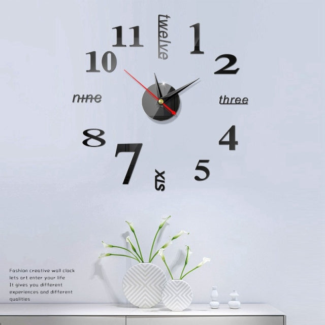Mini Home Self Adhesive Hanging Wall Clock
