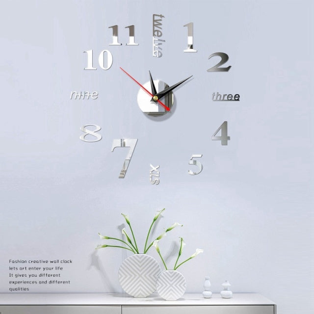Mini Home Self Adhesive Hanging Wall Clock
