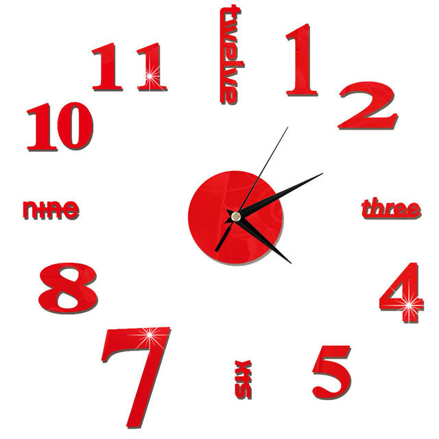 Mini Home Self Adhesive Hanging Wall Clock