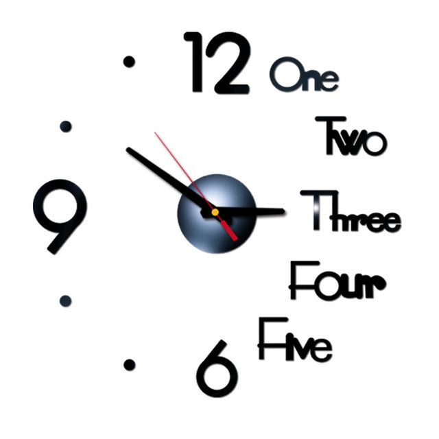 Mini Home Self Adhesive Hanging Wall Clock