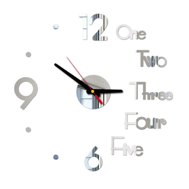 Mini Home Self Adhesive Hanging Wall Clock