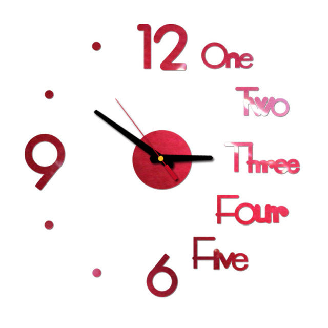 Mini Home Self Adhesive Hanging Wall Clock