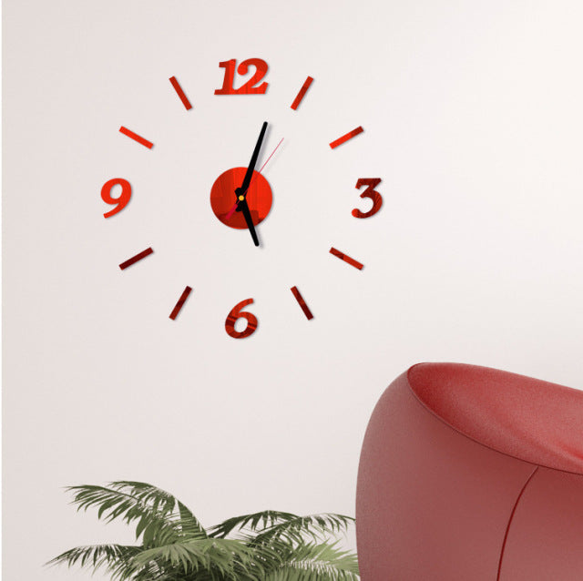 Mini Home Self Adhesive Hanging Wall Clock
