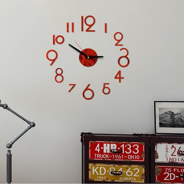 Mini Home Self Adhesive Hanging Wall Clock