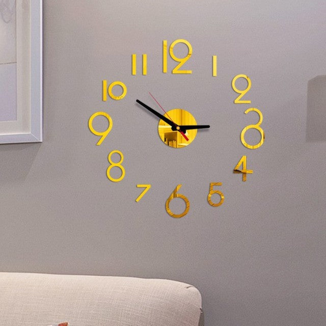 Mini Home Self Adhesive Hanging Wall Clock