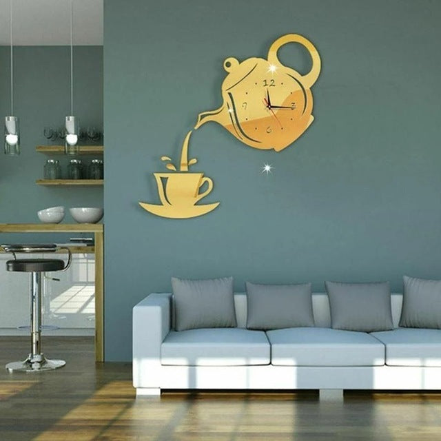 Mini Home Self Adhesive Hanging Wall Clock