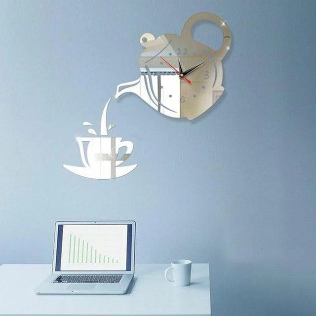Mini Home Self Adhesive Hanging Wall Clock