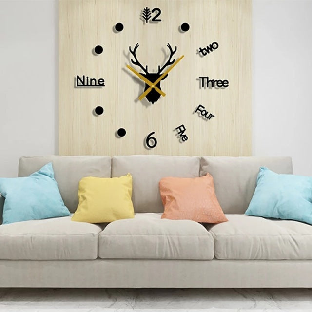 Mini Home Self Adhesive Hanging Wall Clock