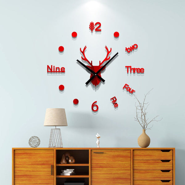 Mini Home Self Adhesive Hanging Wall Clock