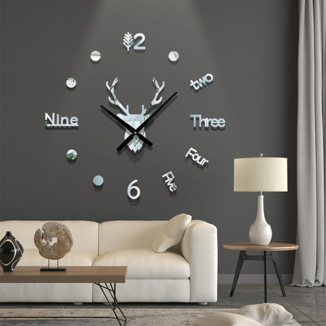 Mini Home Self Adhesive Hanging Wall Clock