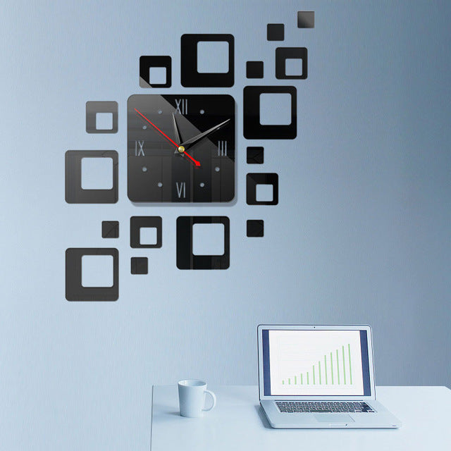 Mini Home Self Adhesive Hanging Wall Clock