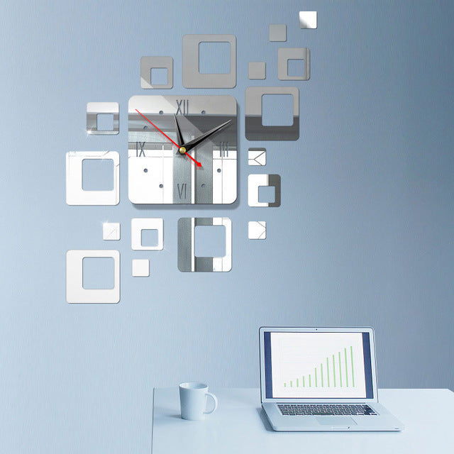Mini Home Self Adhesive Hanging Wall Clock