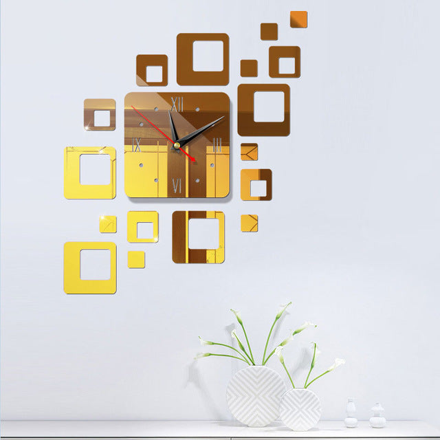Mini Home Self Adhesive Hanging Wall Clock