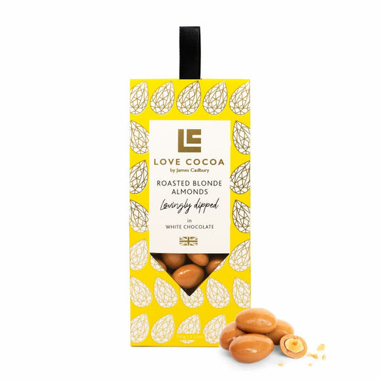 Love Cocoa Roasted Blonde Almonds in White Chocolate (100g)